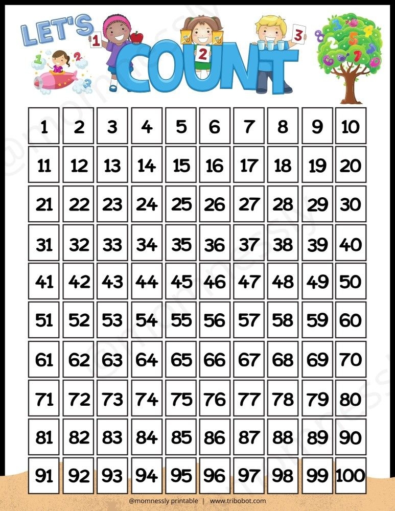 Free Printable Numbers 1 100 Artofit