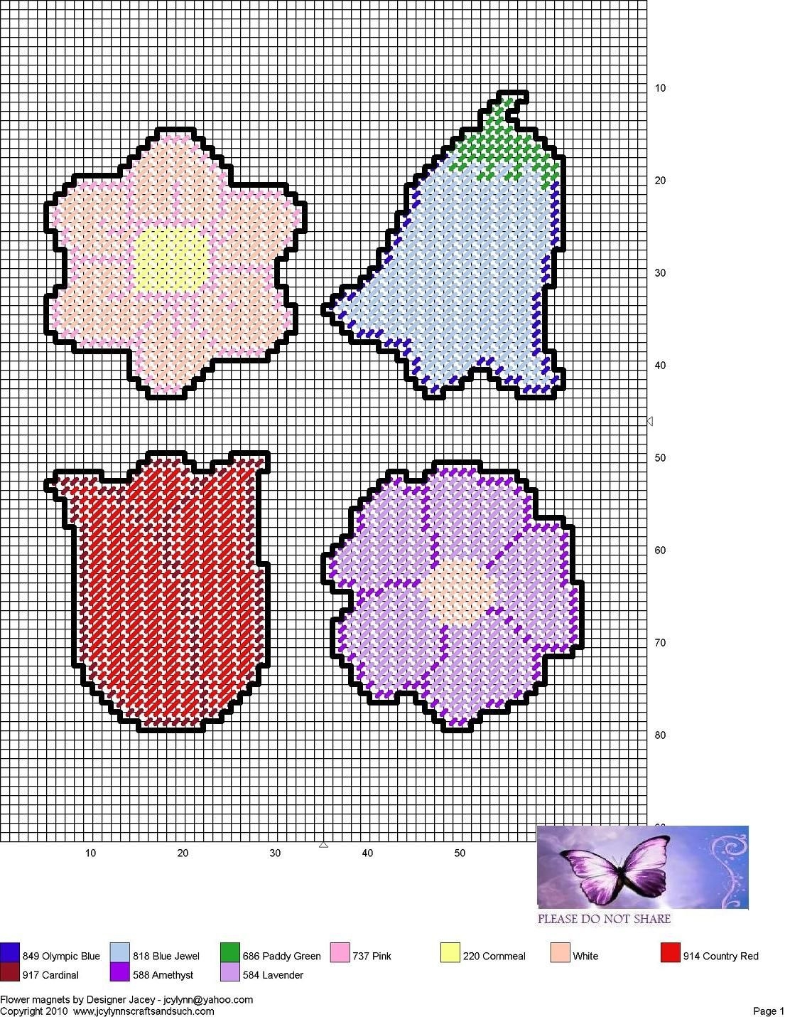 Free Printable Plastic Canvas Flower Patterns Printable Templates