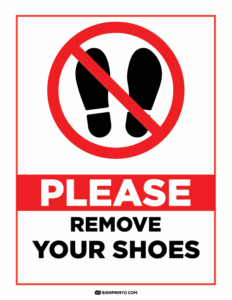 Free Printable Please Remove Your Shoes Sign Printable Ilacollection