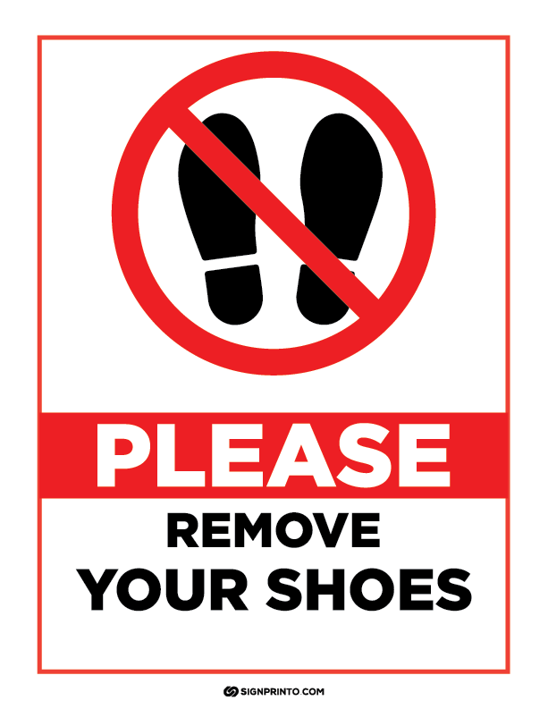 Free Printable Please Remove Your Shoes Sign Printable Ilacollection 