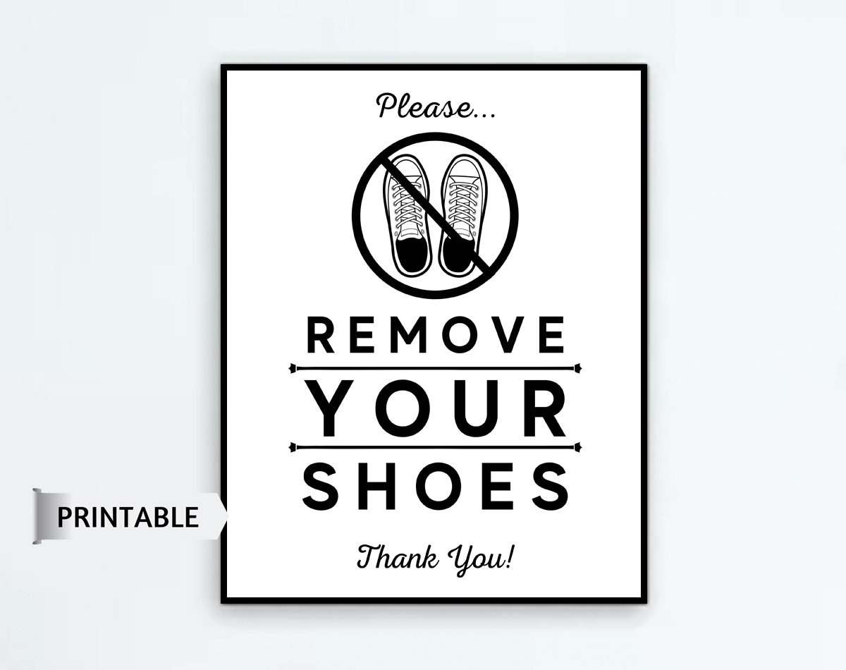 Free Printable Please Remove Your Shoes Sign Printable Prntbl 