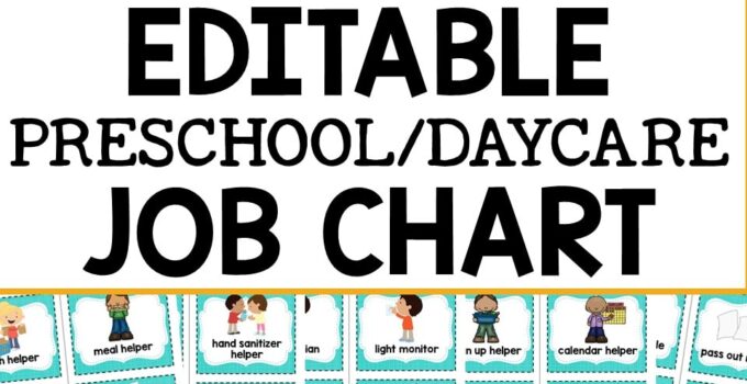 Free Printable Preschool Job Chart Pictures