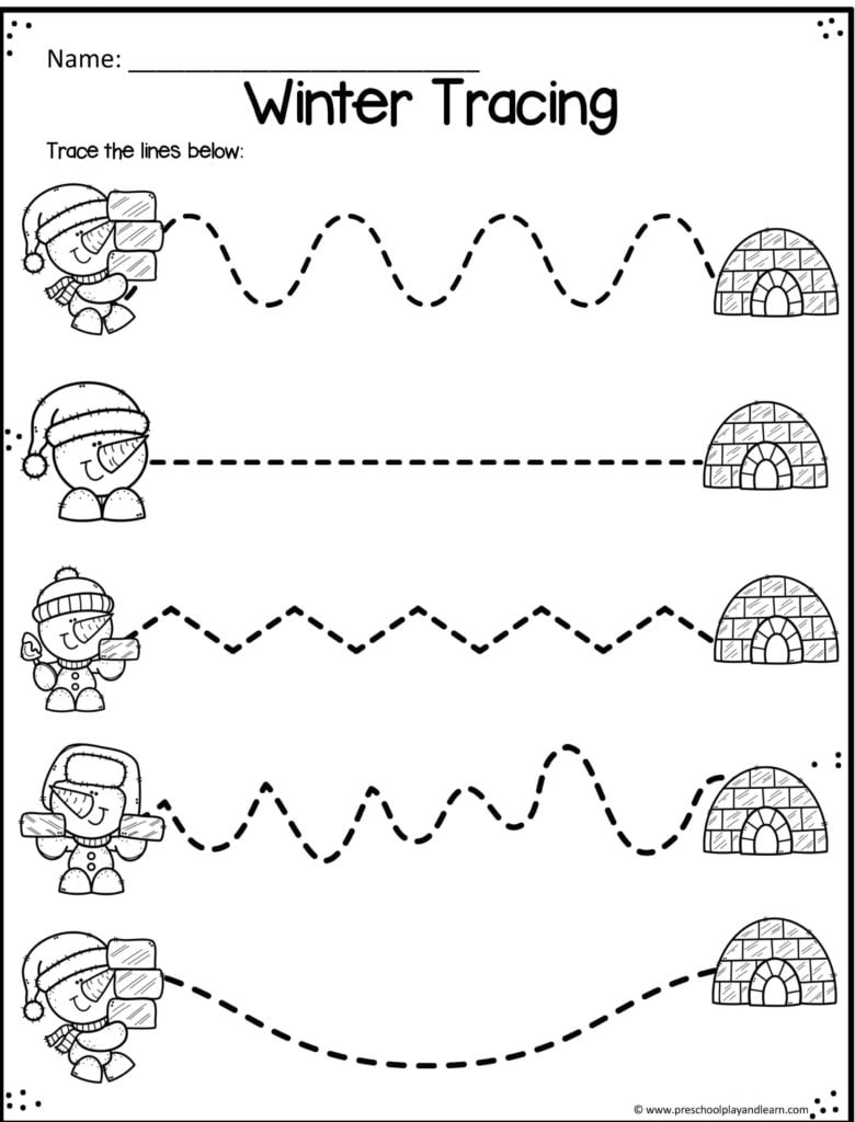 Free Printable Winter Worksheets For Preschool