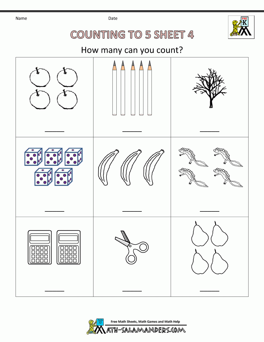Free Preschool Worksheets Age 3 4 Printable