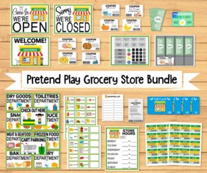 Free Printable Pretend Play Grocery Store Printables
