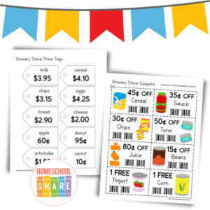 Free Printable Pretend Play Grocery Store Printables Templates Online