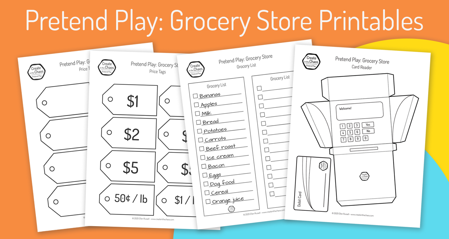 Free Printable Pretend Play Grocery Store Printables