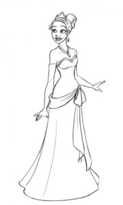 Free Printable Princess Tiana Coloring Pages For Kids