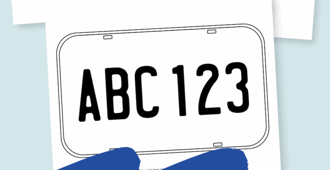 Free Printable Printable License Plate Template