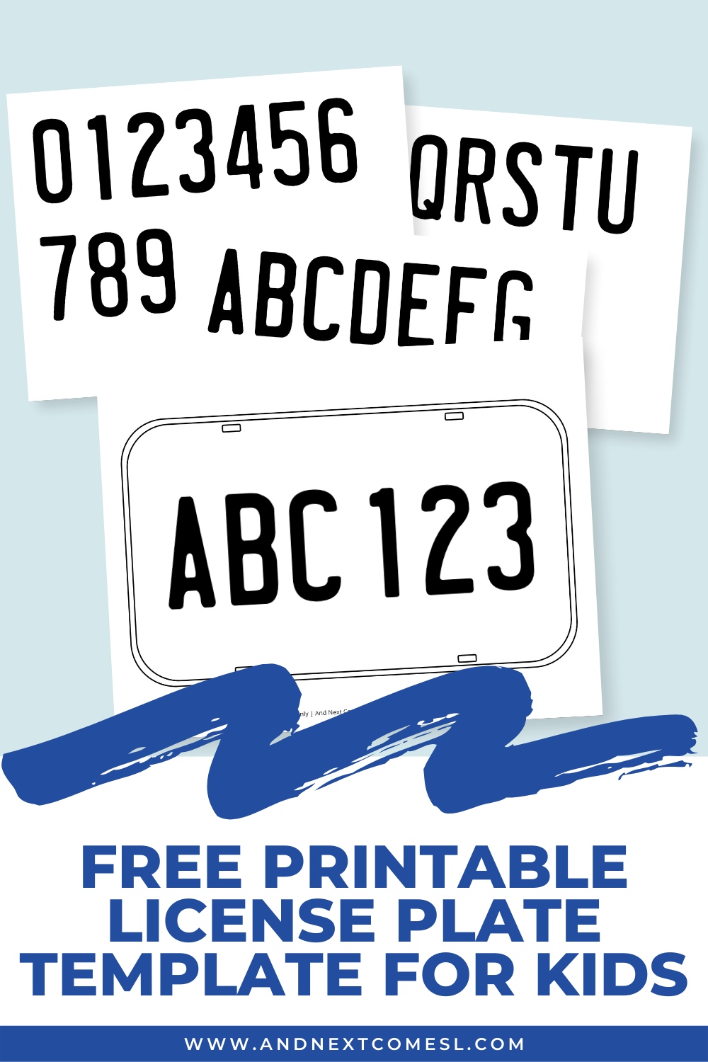 Free Printable Printable License Plate Template Printable And 