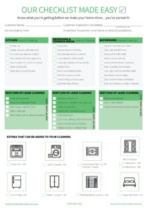 Free Printable Professional House Cleaning Checklist Printable Form