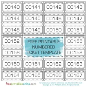 Free Printable Raffle Ticket Template Download