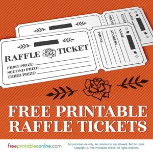 Free Printable Raffle Ticket Template Download