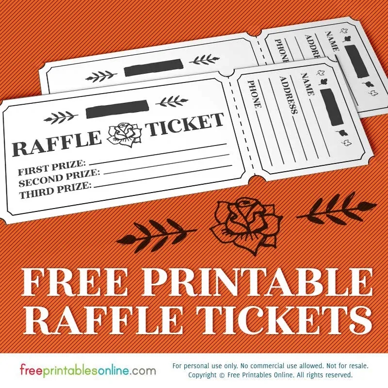 Free Printable Raffle Ticket Template Download