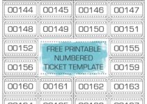 Free Printable Raffle Tickets With Numbers