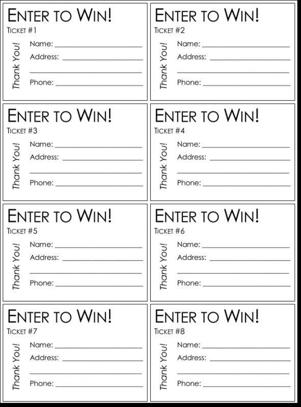 Free Printable Raffle Ticket Template Download