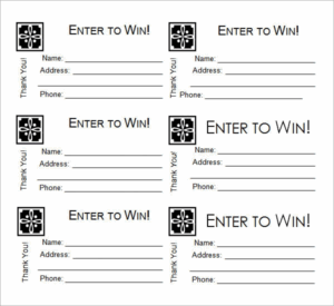 Free Printable Raffle Ticket Template Download