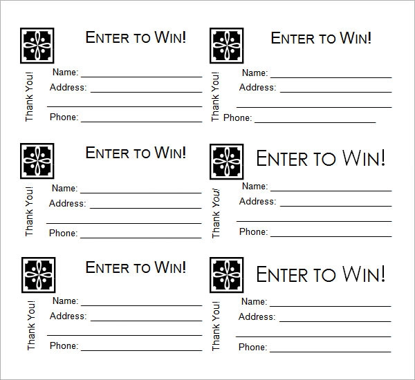 Free Printable Raffle Ticket Template Download