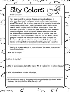 Free Printable Reading Worksheets For 4th Grade Reading Worksheet