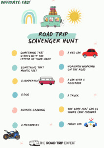 Free Printable Road Trip Scavenger Hunt For Kids