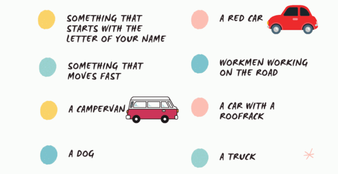 Road Trip Scavenger Hunt Free Printable
