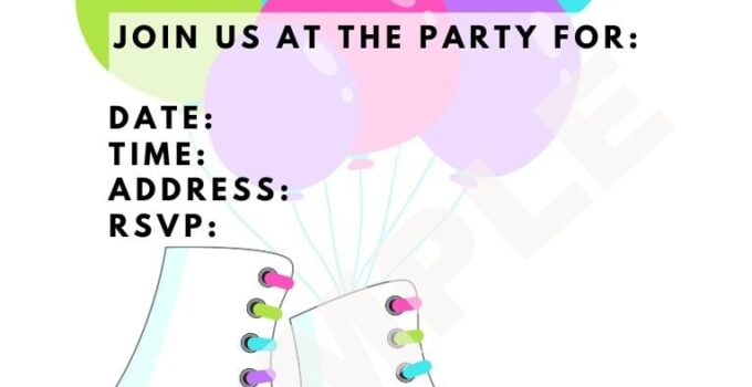 Free Printable Roller Skating Party Invitations