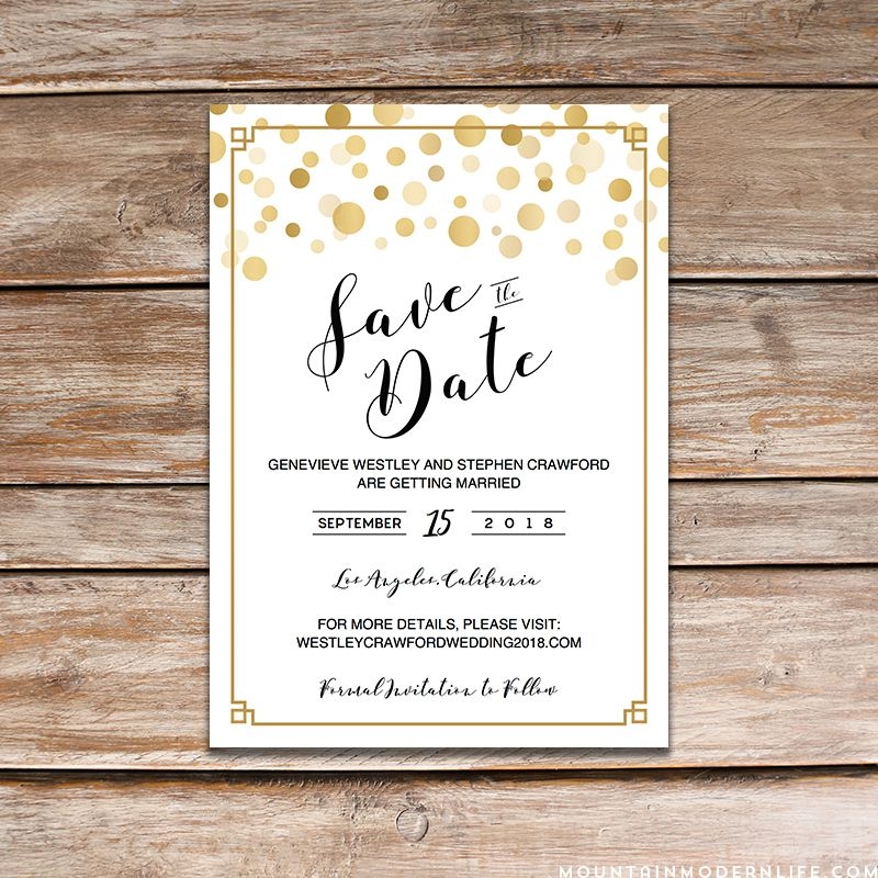 Free Printable Save The Date Wedding Templates