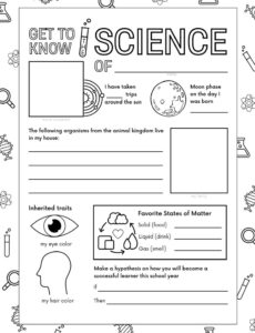 Free Printable Science Worksheets For Kindergarten Kindergarten