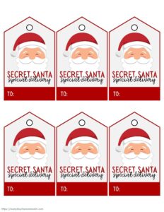 Free Printable Secret Santa Gift Tags