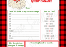 Printable Free Printable Secret Santa Questionnaire