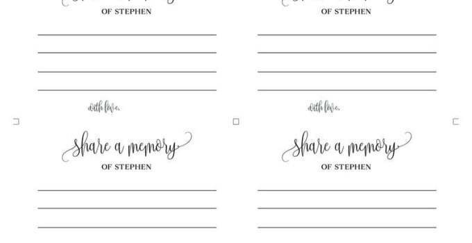 Printable Share A Memory Card Template Free