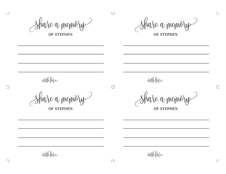 Free Printable Share A Memory Card