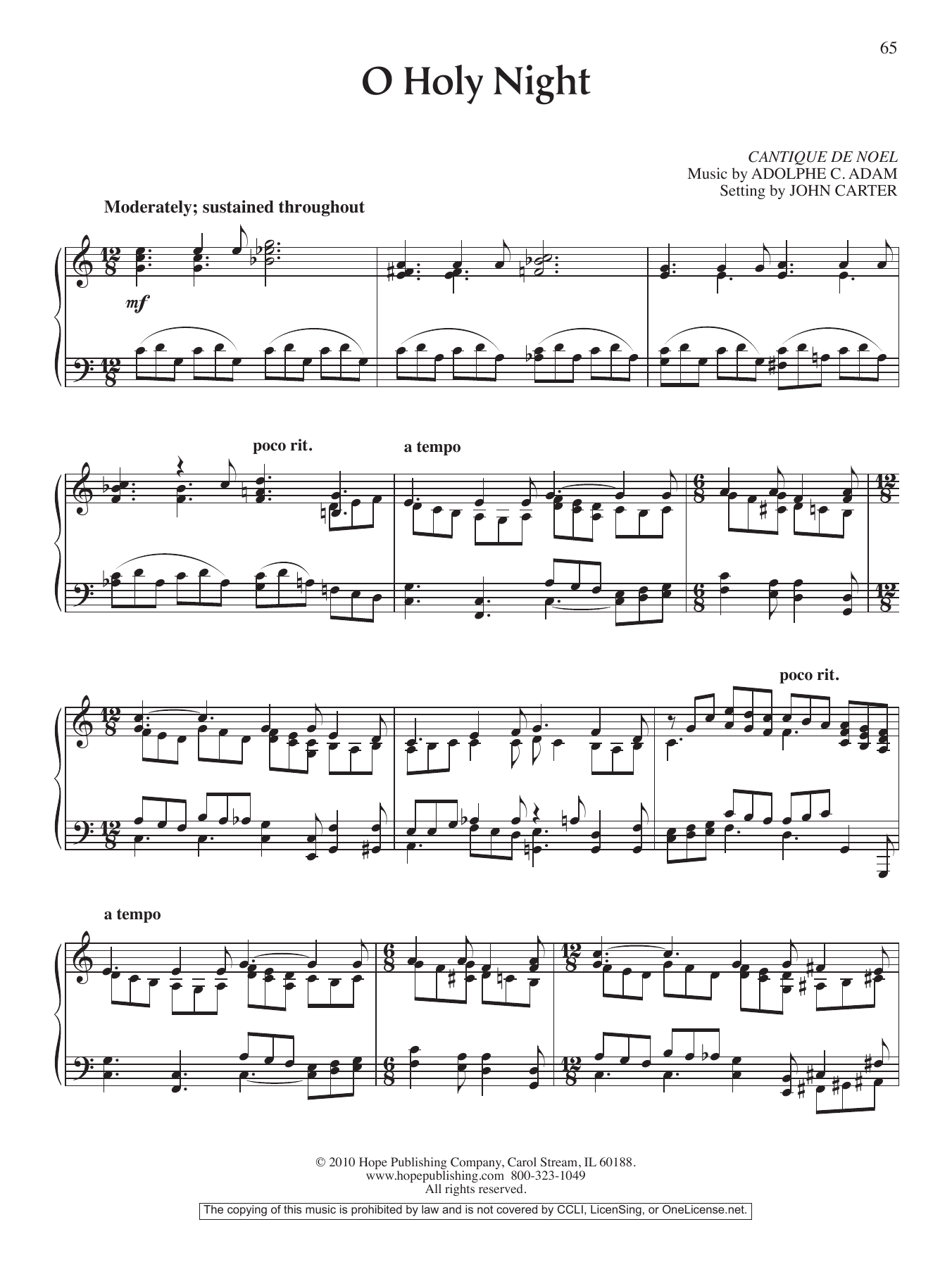 Free Printable O Holy Night Sheet Music