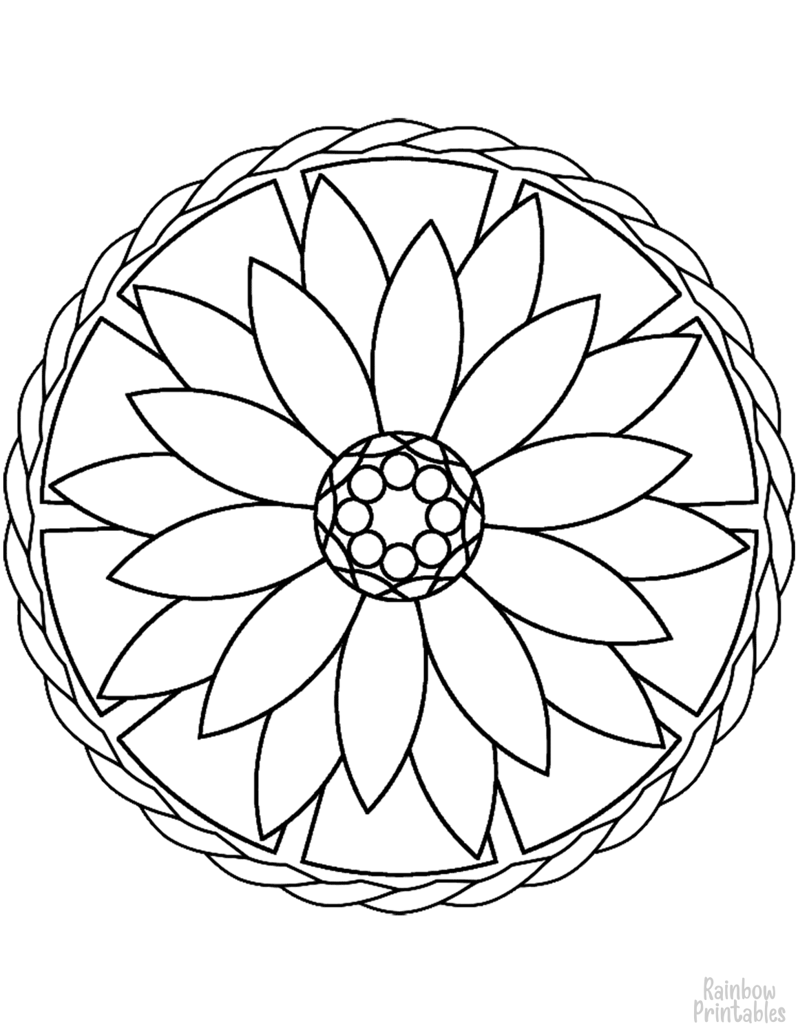 Free Printable Simple Mandala Coloring Pages Coloring Pages