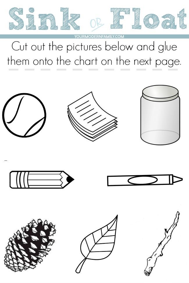 Free Printable Sink Or Float Worksheets