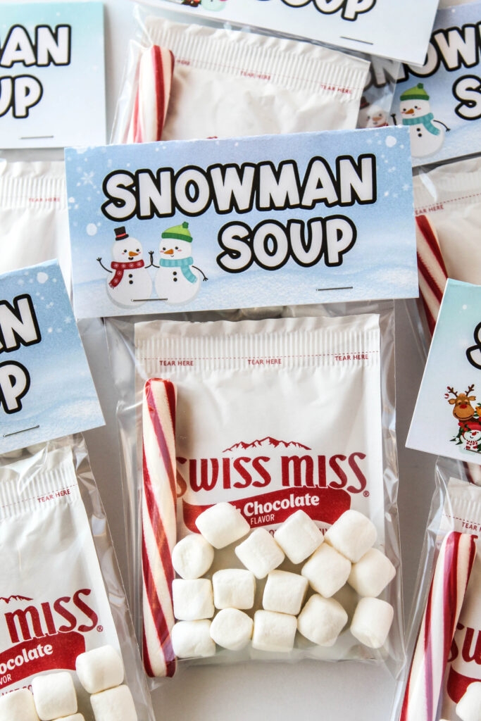Free Printable Snowman Soup Bag Topper Baking You Happier