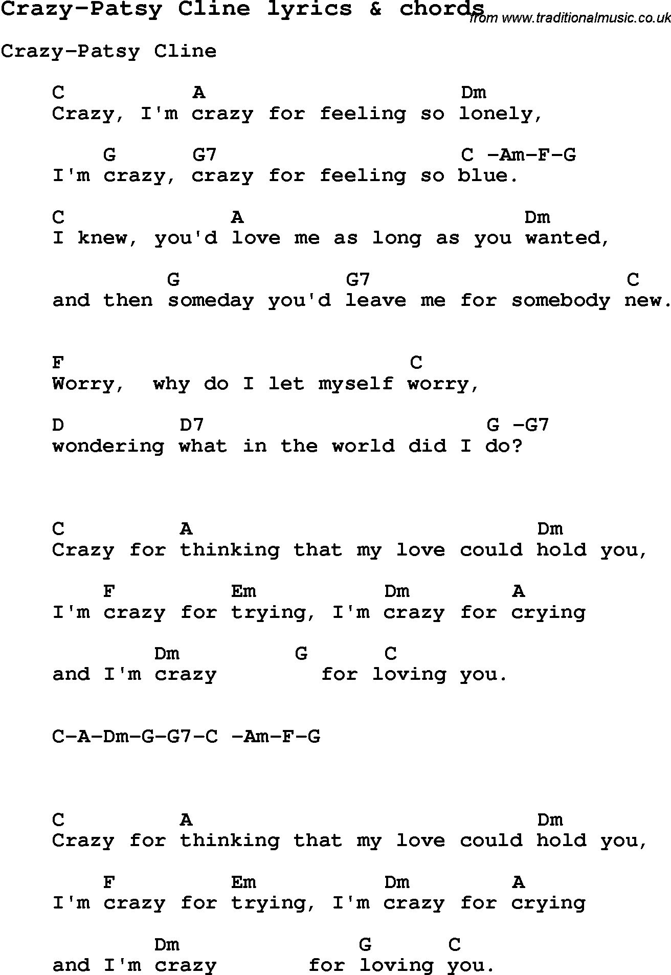 Free Printable Song Lyrics And Chords