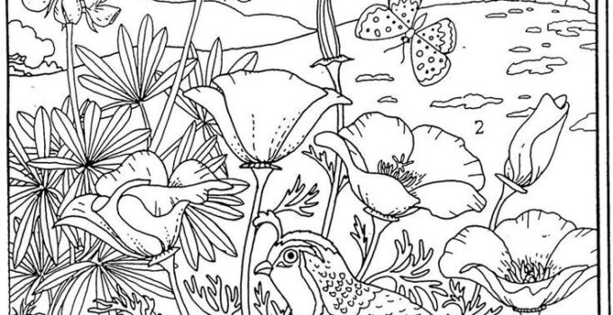 Free Printable Spring Coloring Pages For Adults