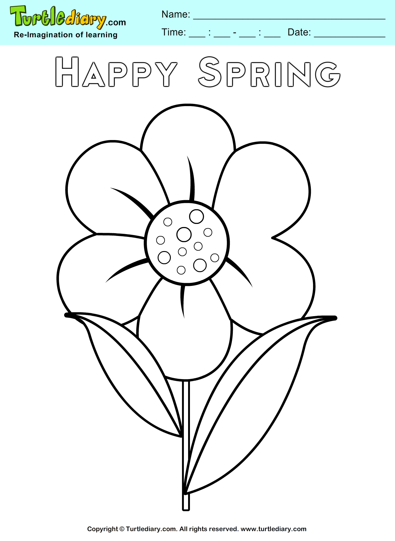 Free Printable Spring Flowers Coloring Sheets