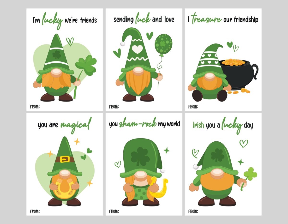 Free Printable St Patricks Day Cards 6 Cards Leap Of Faith Crafting