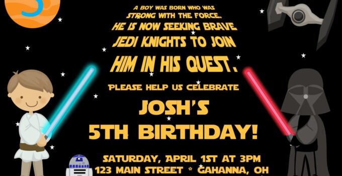 Free Printable Star Wars Birthday Invitations