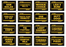 Star Wars Free Printable Food Labels