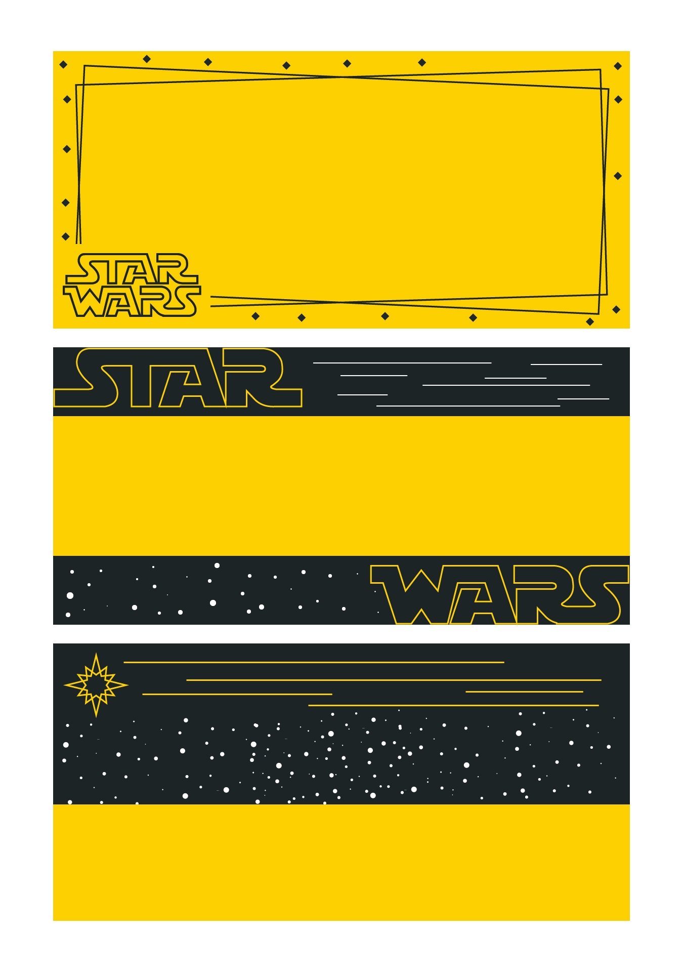 Free Printable Star Wars Food Labels