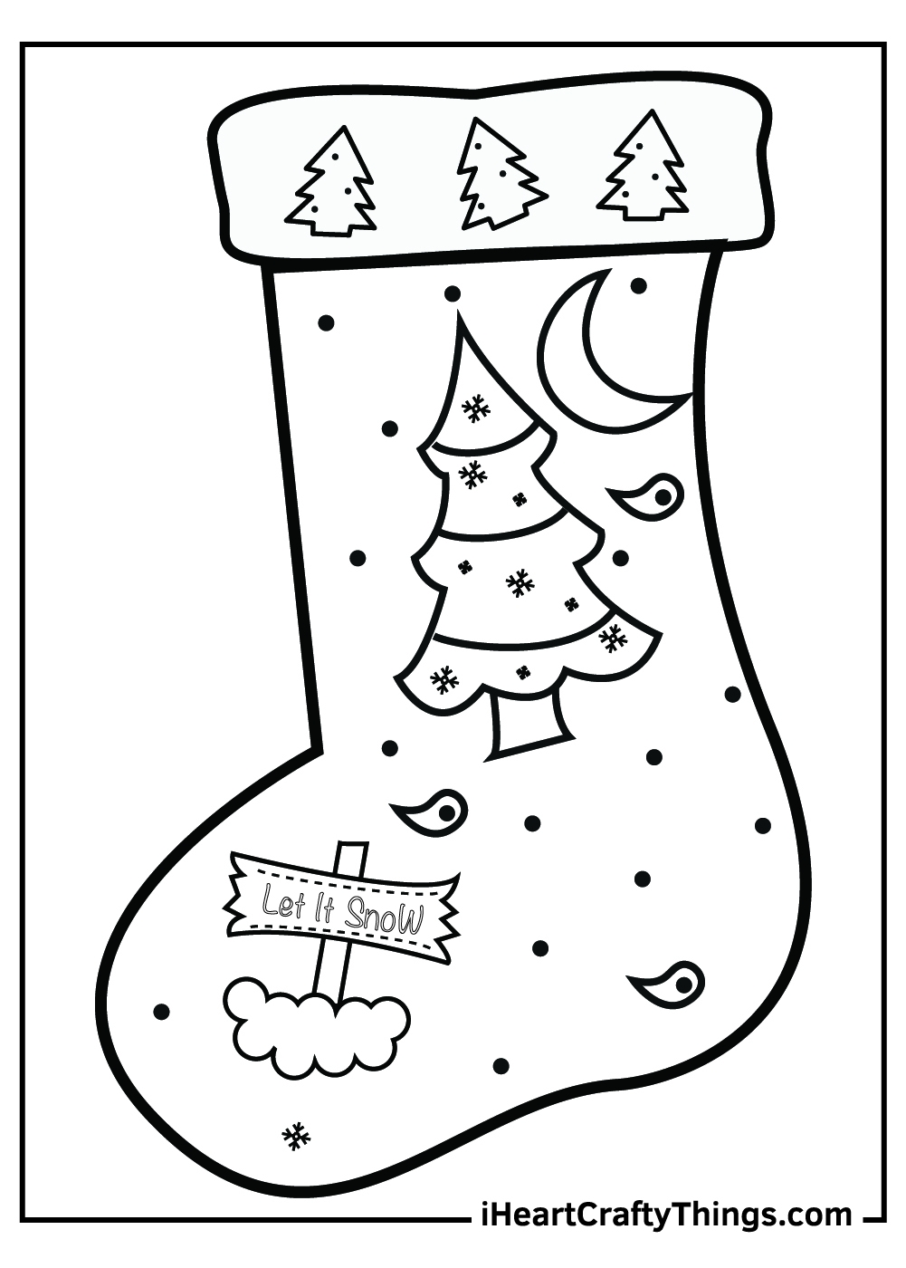 Free Printable Stocking Coloring Pages