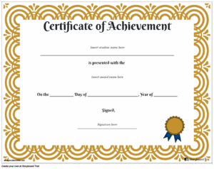 Free Printable Student Certificate And Award Templates