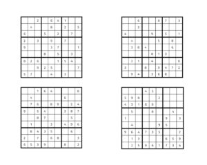 Free Printable Sudoku Puzzles 4 Per Page Printable JD