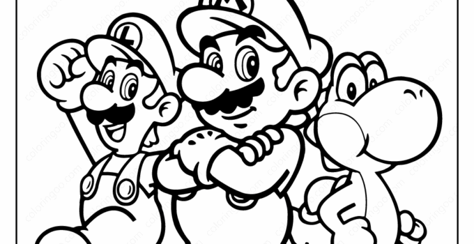 Super Mario Coloring Pages Free Printable