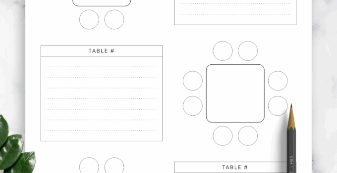 Free Printable Wedding Seating Chart Template