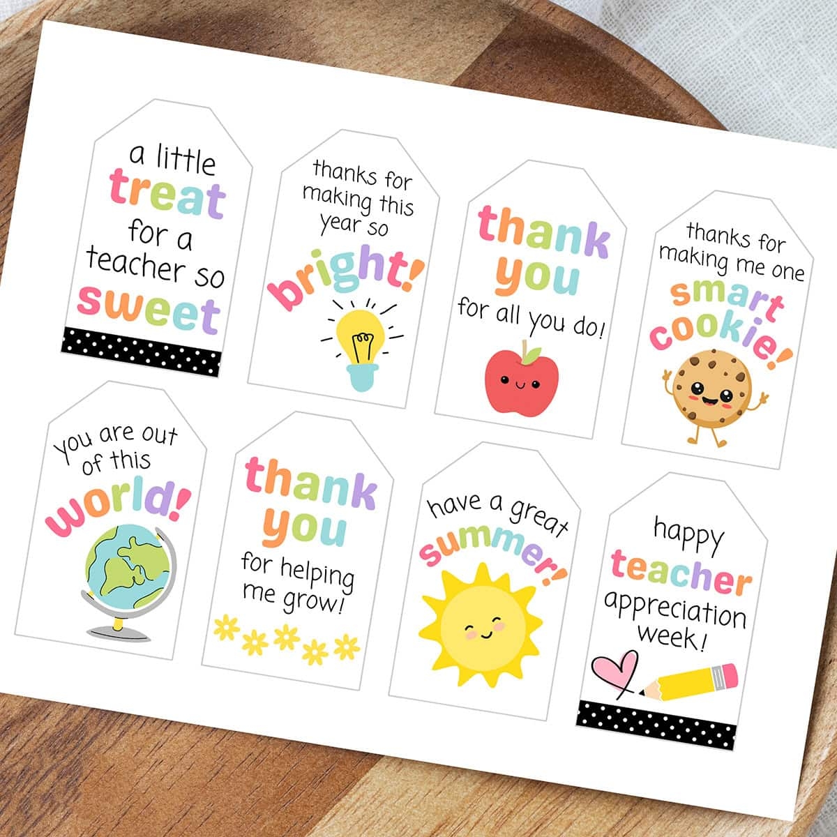 Free Printable Gift Tags For Teachers