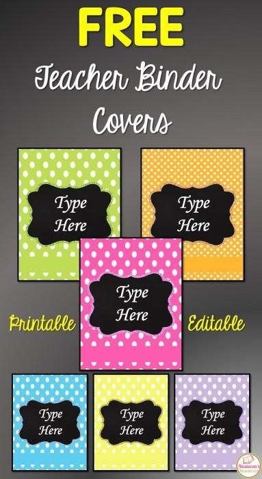 Free Printable Teacher Binder Covers Artofit